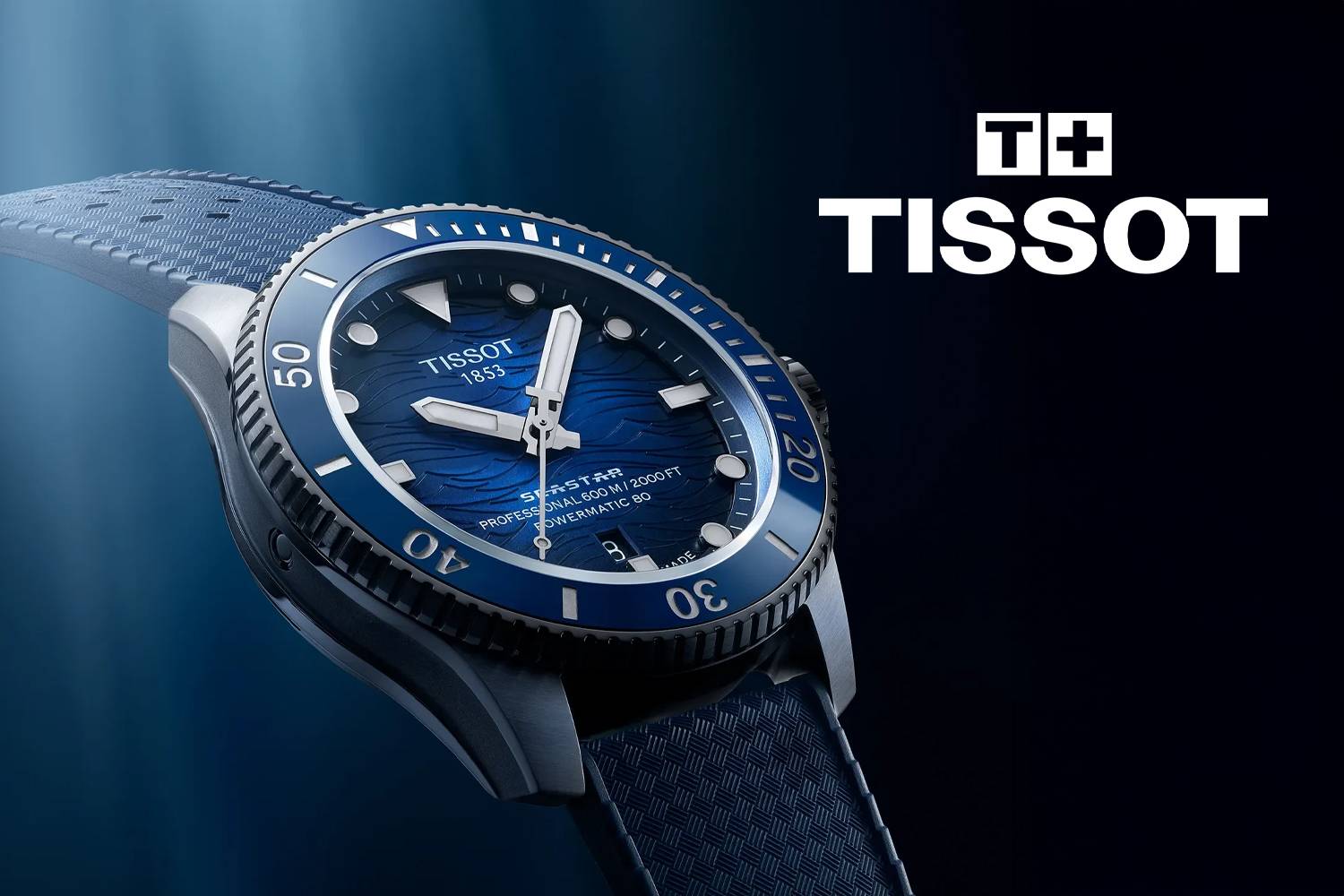 Tissot Seastar 2000 Powermatic 80 BLUE Dial 44mm Watch